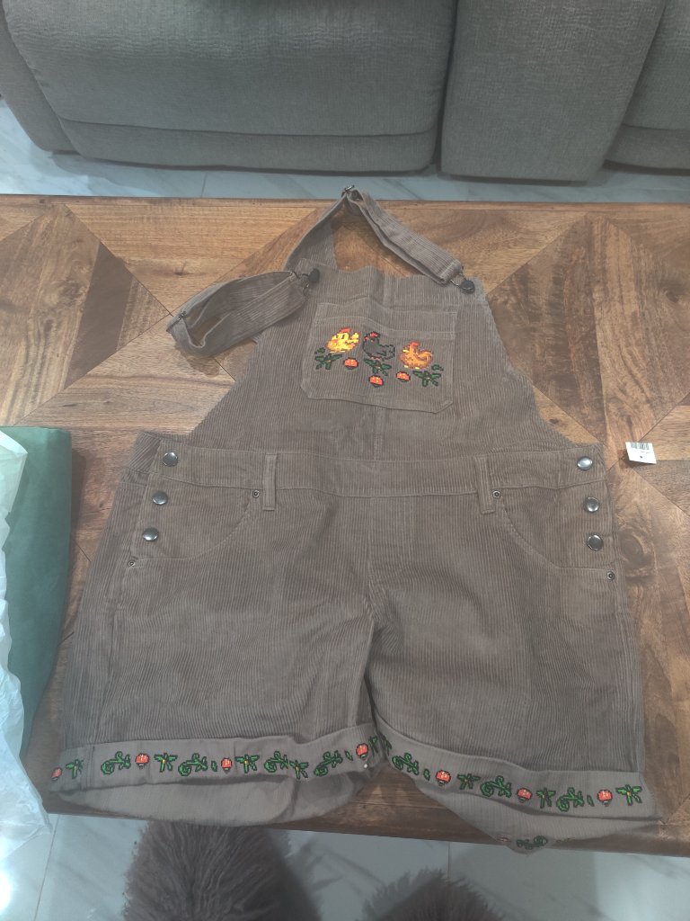 Hot Topic Stardew Valley Corduroy Shortalls Size 2x New